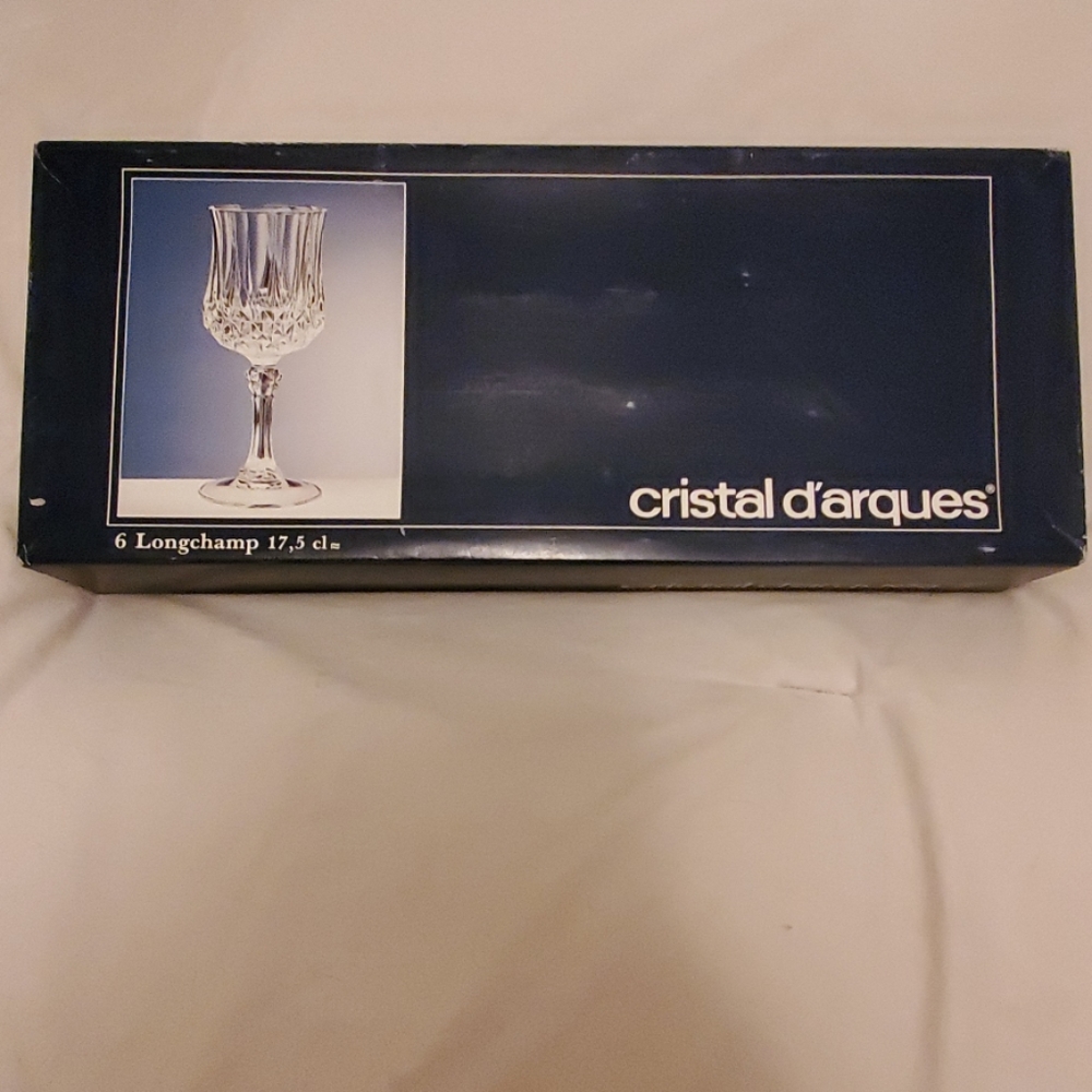 EUC Cristal D'Arques 6 Longchamp Wine Glasses